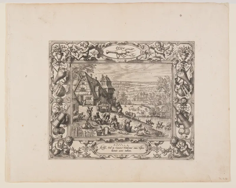 June, from The Twelve Months Wall Art by Pieter van der Borcht - High-Resolution Digital Print