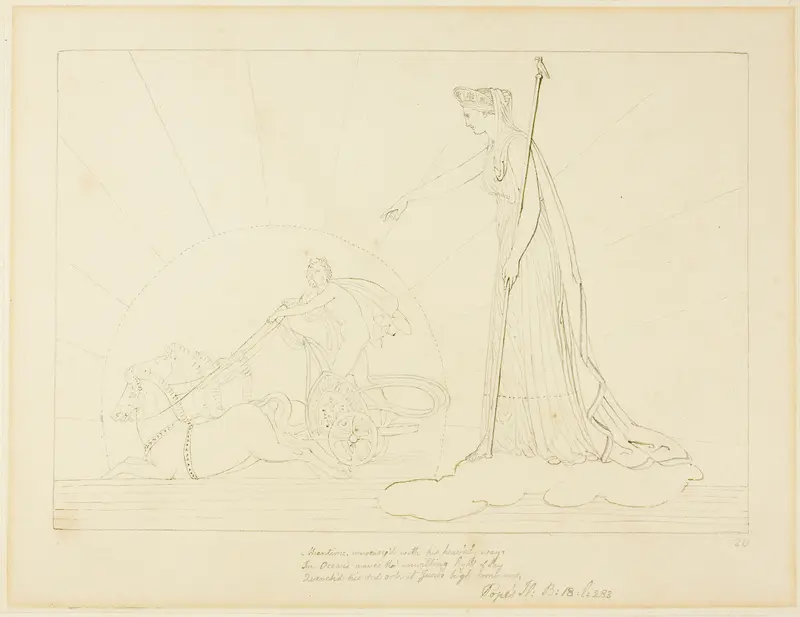Juno Comanding the Sun to Set Wall Art by John Flaxman - High-Resolution Digital Print