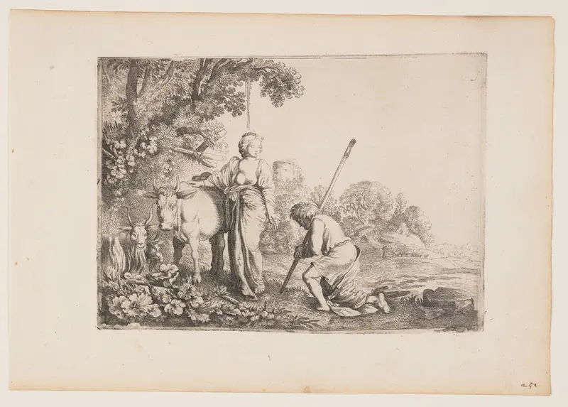 Juno Delivering Io, plate 1 from The Story of Mercury and Argus Wall Art by Moses van Uyttenbroeck - High-Resolution Digital Print