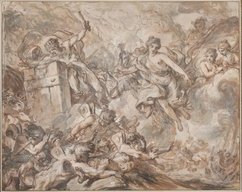 Juno Ordering Aeolus to Unleash the Winds Wall Art by Louis Jean Jacques Durameau - High-Resolution Digital Print