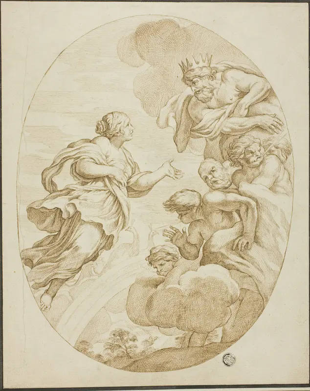 Juno, Zeus and Aeolus Wall Art by Pietro da Cortona - High-Resolution Digital Print