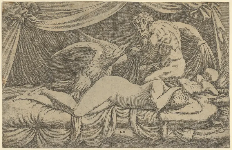 Jupiter and Antiope Wall Art by Léon Davent - High-Resolution Digital Print