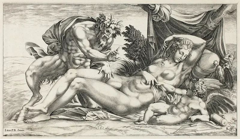 Jupiter and Antiope Wall Art by René Boyvin - High-Resolution Digital Print