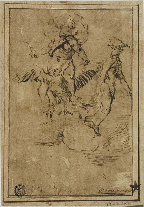 Jupiter and Mercury in the Clouds Wall Art by Giacinto Gimignani - High-Resolution Digital Print