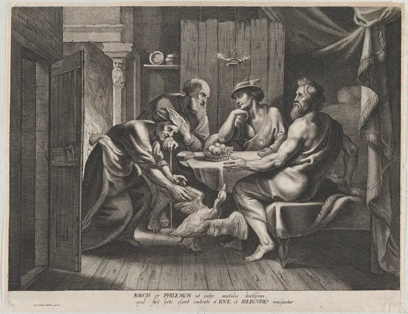Jupiter and Mercury with Philemon and Baucis Wall Art by Anonymous - High-Resolution Digital Print
