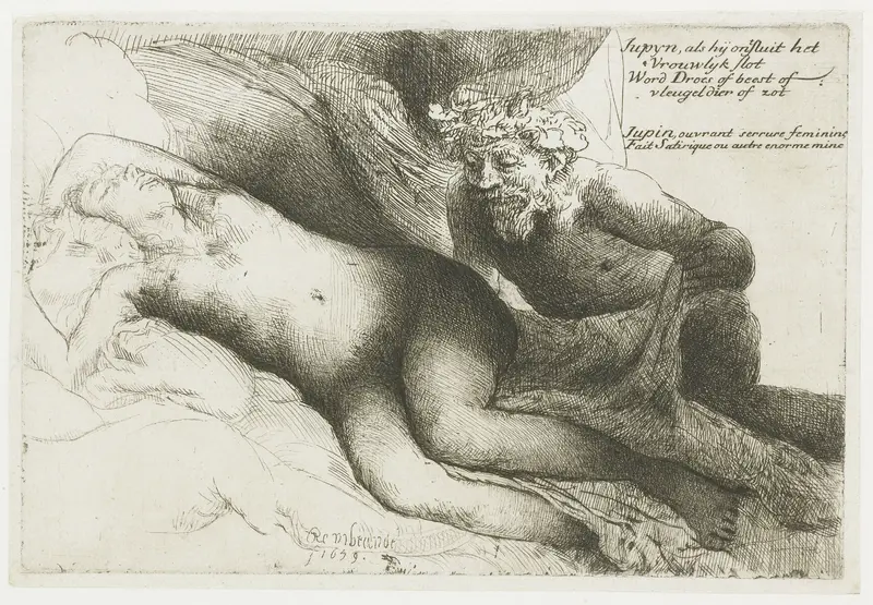 Jupiter en Antiope: grote plaat Wall Art by anonymous - High-Resolution Digital Print