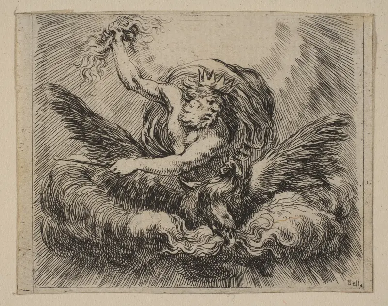 Jupiter, from 'Game of Mythology' (Jeu de la Mythologie) Wall Art by Stefano della Bella - High-Resolution Digital Print
