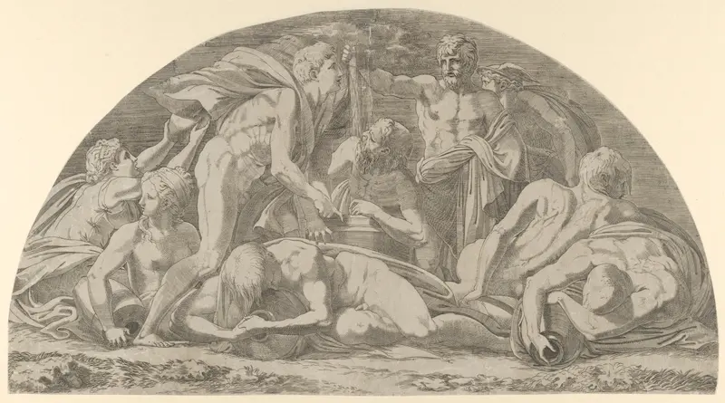 Jupiter Pressing the Stormclouds Wall Art by Léon Davent - High-Resolution Digital Print