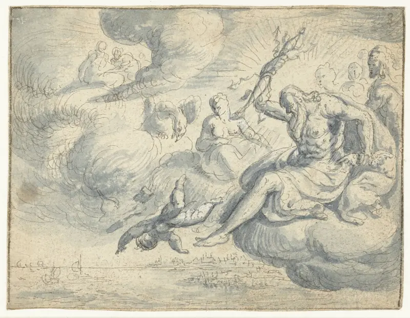 Jupiter verbant Cupido uit de hemel Wall Art by Jan Snellinck (I) - High-Resolution Digital Print