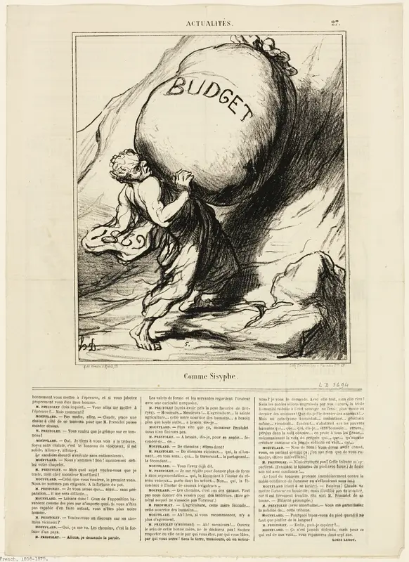 Just like Sisyphus, plate 27 from Actualités