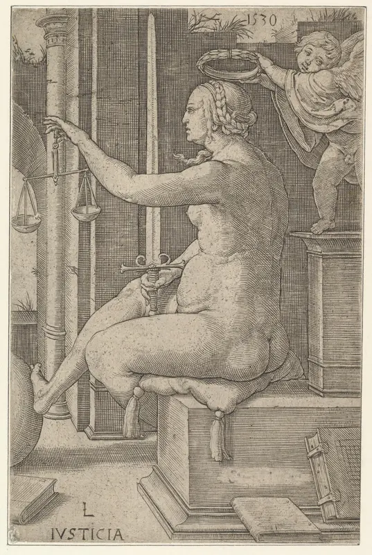 Justice, from the series The Virtues Wall Art by Lucas van Leyden - High-Resolution Digital Print