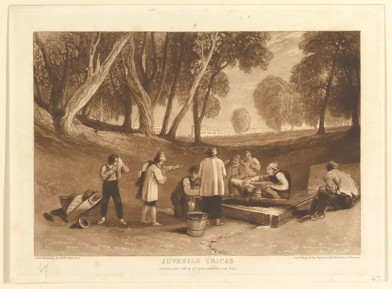 Juvenile Tricks (Liber Studiorum, part V, plate 22) Wall Art by Joseph Mallord William Turner - High-Resolution Digital Print