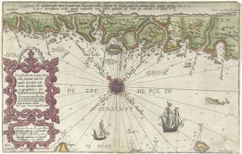 Kaart een deel van de kust van Noorwegen en Zweden Wall Art by Unknown - High-Resolution Digital Print