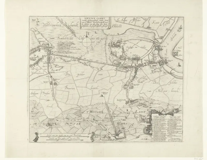 Kaart met de mislukte aanval op fort Kallo, 1638 Wall Art by anonymous - High-Resolution Digital Print