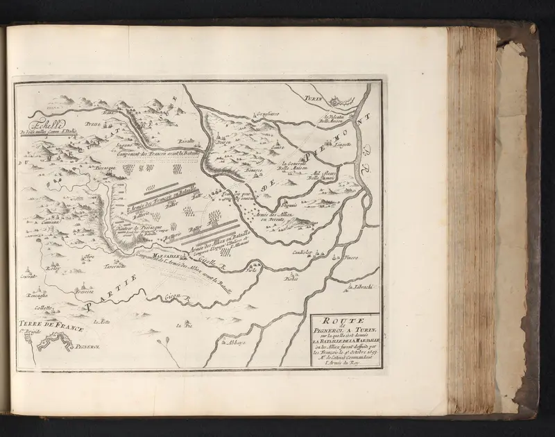 Kaart met de slag bij Marsaglia, 1693 Wall Art by anonymous - High-Resolution Digital Print