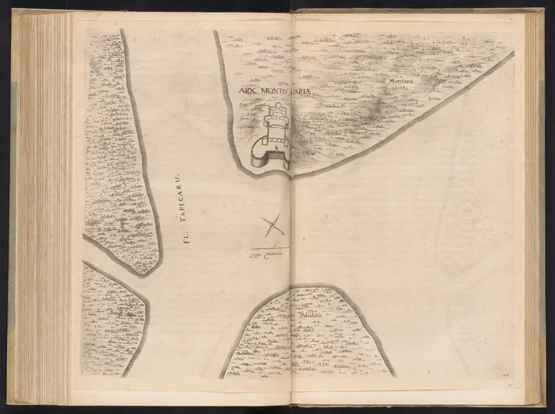 Kaart met het fort Monte Calvário, ca. 1641 Wall Art by Jan van Brosterhuyzen - High-Resolution Digital Print