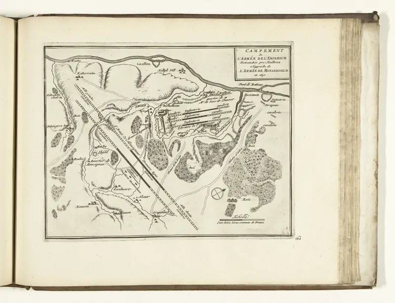 Kaart met het kampement van de keizerlijke troepen bij Heilbronn, 1695 Wall Art by anonymous - High-Resolution Digital Print