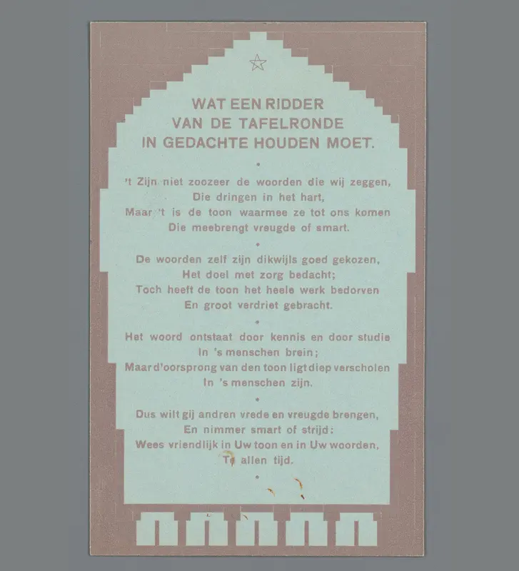 Kaart met theosofische tekst Wall Art by Mathieu Lauweriks - High-Resolution Digital Print