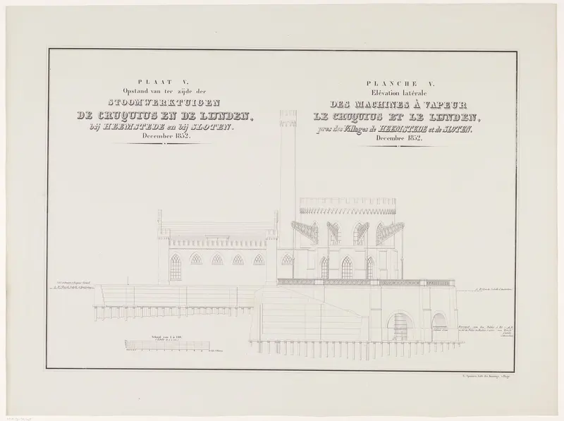 Kaart V. Opstand van ter zijde der Stoomwerktuigen de Cruquius en de Lijnden, bij Heemstede en bij Sloten. December 1852 Wall Art by anonymous - High-Resolution Digital Print