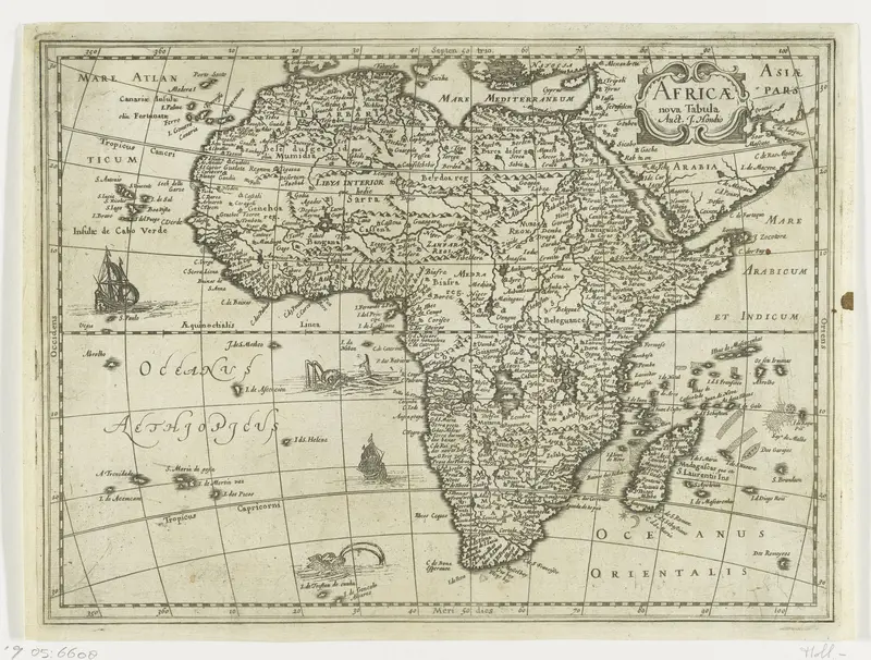 Kaart van Afrika Wall Art by Unknown - High-Resolution Digital Print