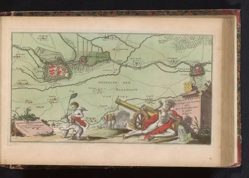 Kaart van Aire-sur-la-Lys en Saint-Venant Wall Art by anonymous - High-Resolution Digital Print