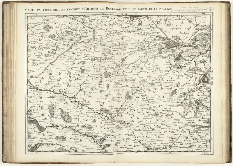 Kaart van Artesië en een deel van Picardië, 1708 Wall Art by Unknown - High-Resolution Digital Print