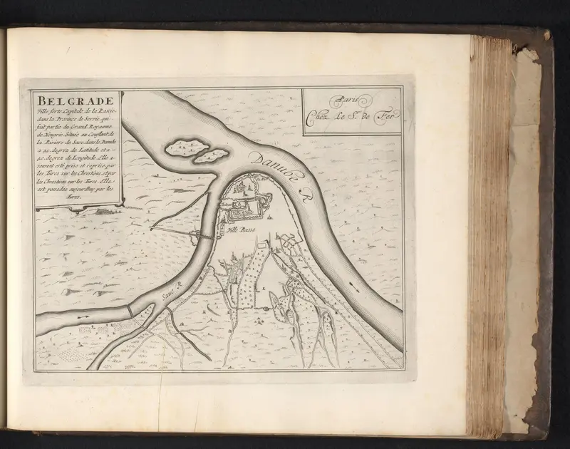 Kaart van Belgrado, ca. 1695 Wall Art by Lodewijk XIV (koning van Frankrijk) - High-Resolution Digital Print