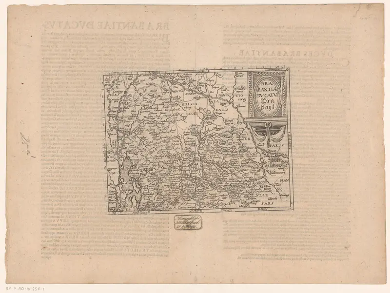Kaart van Brabant Wall Art by Frans Hogenberg - High-Resolution Digital Print
