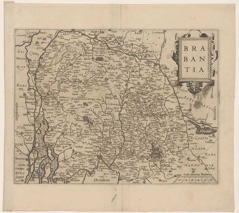 Kaart van Brabant Wall Art by Johannes Janssonius - High-Resolution Digital Print