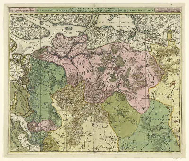 Kaart van Brabant Wall Art by anonymous - High-Resolution Digital Print