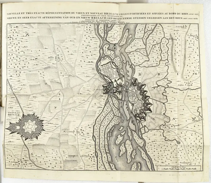Kaart van Breisach, ca. 1702 Wall Art by unknown - High-Resolution Digital Print