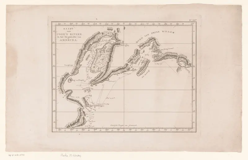 Kaart van Cooks River, Amerika Wall Art by anonymous - High-Resolution Digital Print