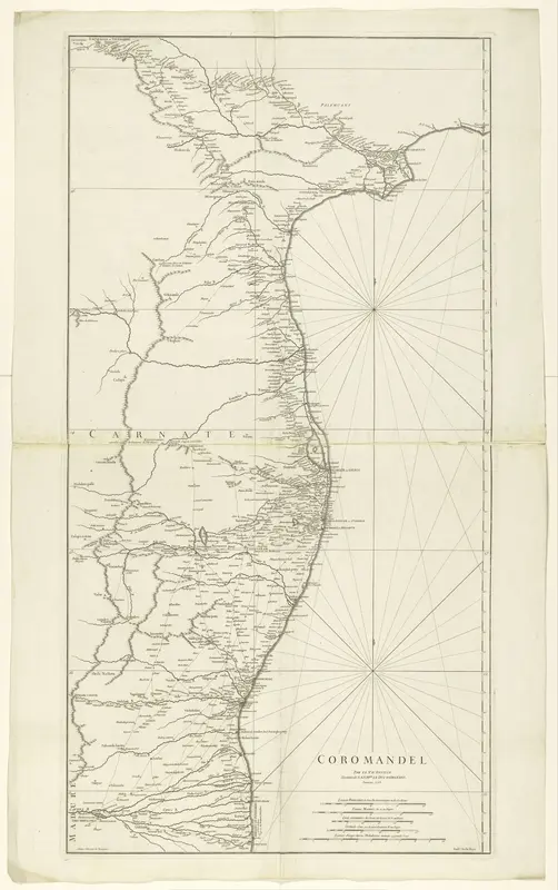 Kaart van Coromandel Wall Art by Unknown - High-Resolution Digital Print