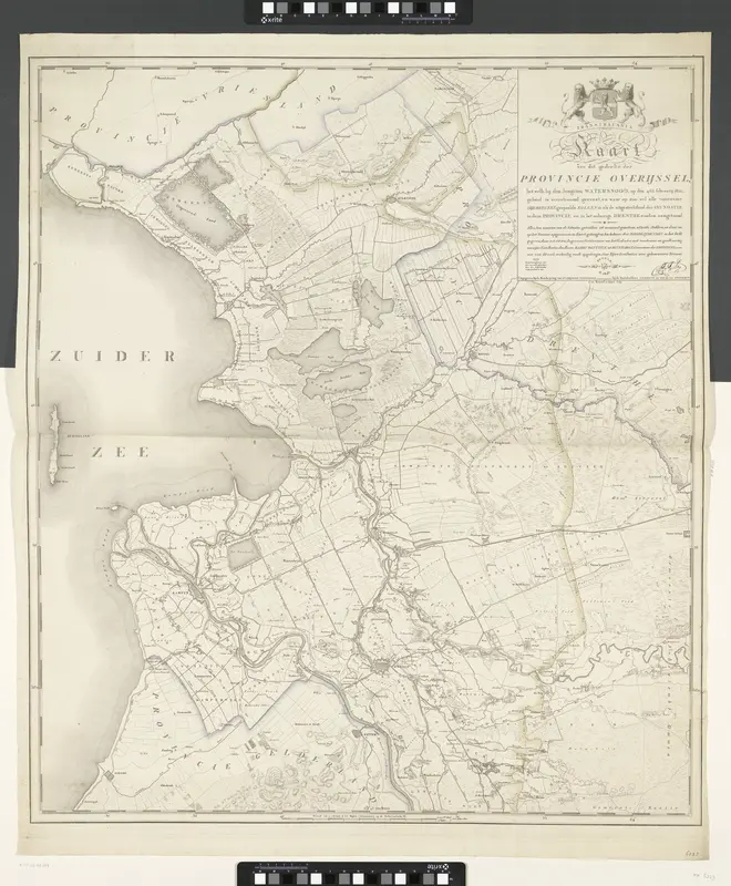 Kaart van dat gedeelte der Provincie Overijssel, het welk bij den Jongsten Watersnood, op den 4 & 5 Februarij 1825, geheel is overstroomd geweest (...) Wall Art by Unknown - High-Resolution Digital Print