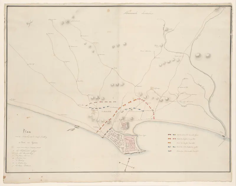 Kaart van de aanval op Elmina, 1828 Wall Art by H.W.A. van Rappard - High-Resolution Digital Print