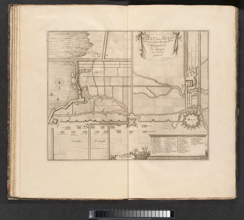Kaart van de aanval van de Fransen op Hulst, 1702 Wall Art by Isaac van der Kloot - High-Resolution Digital Print