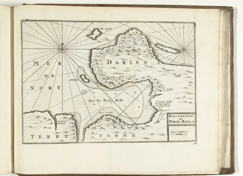 Kaart van de baai van Porto Bello in Panama, 1726 Wall Art by Pieter van der Aa (I) - High-Resolution Digital Print
