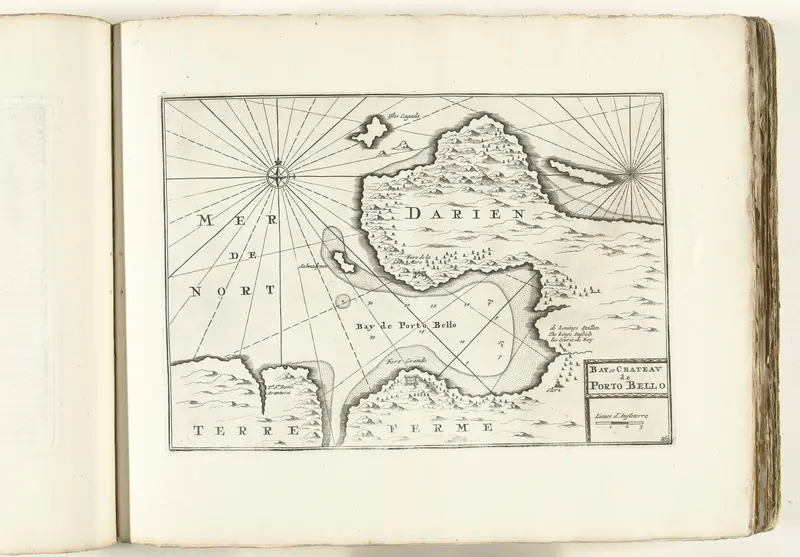 Kaart van de baai van Porto Bello in Panama, ca. 1702 Wall Art by anonymous - High-Resolution Digital Print