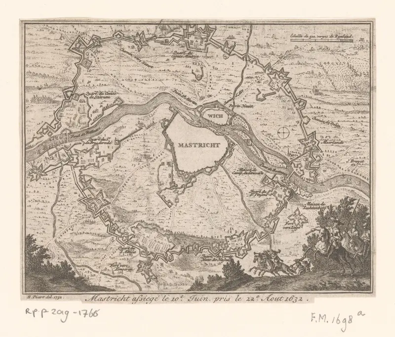 Kaart van de belegering van Maastricht, 1632 Wall Art by Pierre Humbert - High-Resolution Digital Print