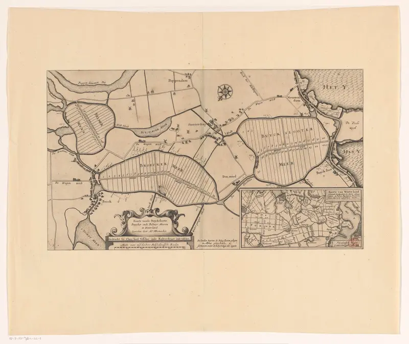 Kaart van de Buiksloter-, Broeker- en Belmermeerpolder Wall Art by Unknown - High-Resolution Digital Print