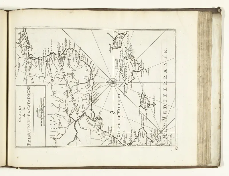Kaart van de Catalaanse kust, 1726 Wall Art by anonymous - High-Resolution Digital Print