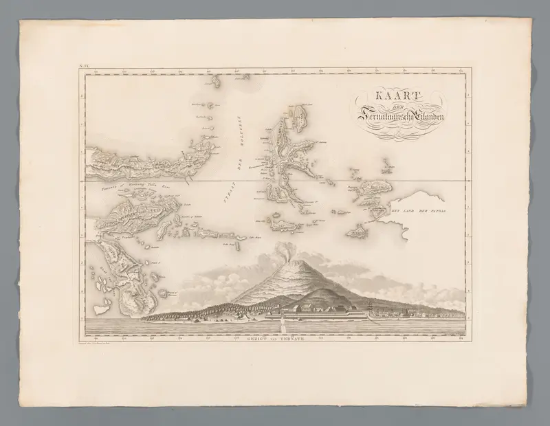 Kaart van de eilanden bij Noord-Molukken Wall Art by Unknown - High-Resolution Digital Print