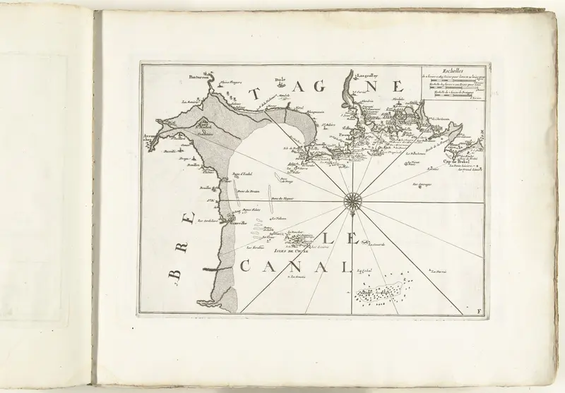 Kaart van de Franse kust bij Mont-Saint-Michel, ca. 1702 Wall Art by Pieter Mortier (I) - High-Resolution Digital Print