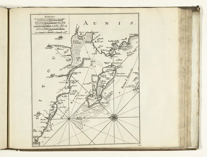 Kaart van de Franse westkust bij La Rochelle en Ile de Ré, 1726 Wall Art by Pieter van der Aa (I) - High-Resolution Digital Print