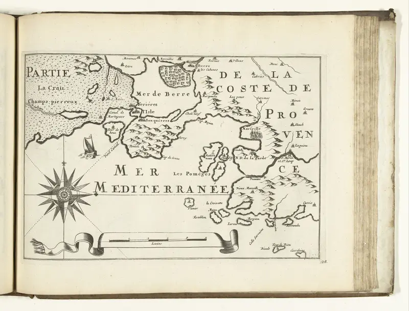 Kaart van de Franse zuidkust bij Marseille, 1726 Wall Art by Pieter van der Aa (I) - High-Resolution Digital Print