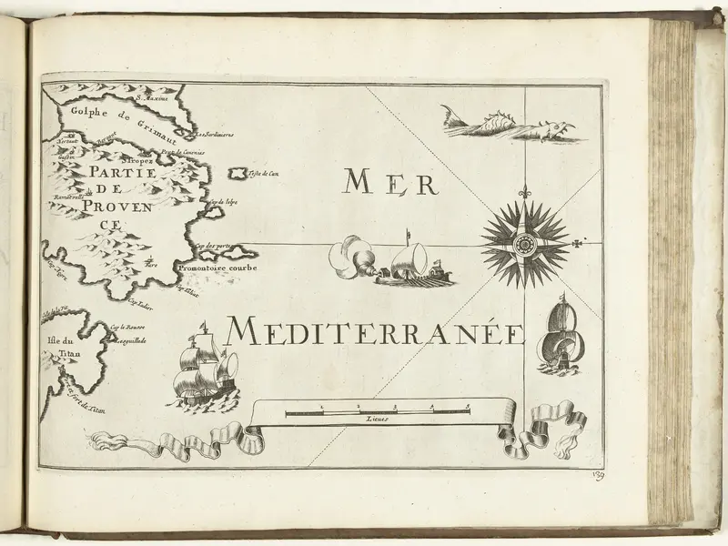 Kaart van de Franse zuidkust bij Saint-Tropez, 1726 Wall Art by anonymous - High-Resolution Digital Print