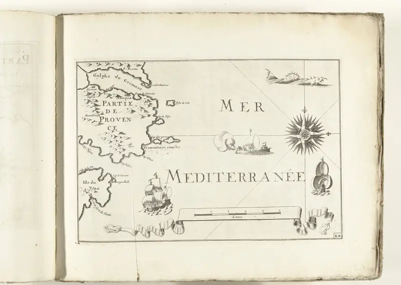 Kaart van de Franse zuidkust bij Saint-Tropez, ca. 1702 Wall Art by unknown - High-Resolution Digital Print