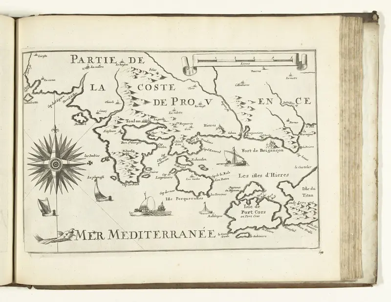 Kaart van de Franse zuidkust bij Toulon, 1726 Wall Art by Pieter van der Aa (I) - High-Resolution Digital Print