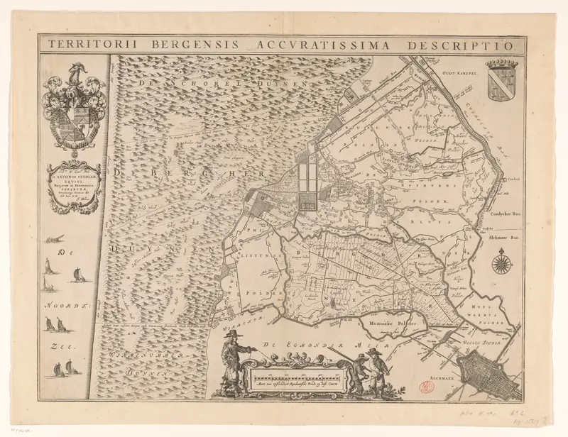 Kaart van de heerlijkheid Bergen Wall Art by anonymous - High-Resolution Digital Print