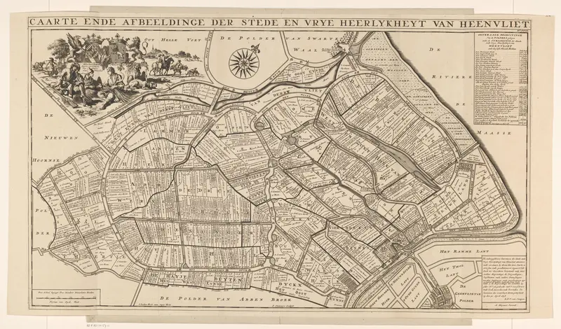 Kaart van de heerlijkheid Heenvliet Wall Art by Unknown - High-Resolution Digital Print